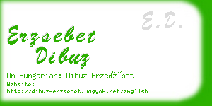 erzsebet dibuz business card